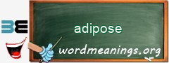 WordMeaning blackboard for adipose